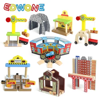 EDOWNE Mediniai Geležinkelio Traukinių Įvairių Kelio Priedai Geležinkelio Stotis Crosse Komponentas Švietimo Žaislas pritaikyti naujus Biro