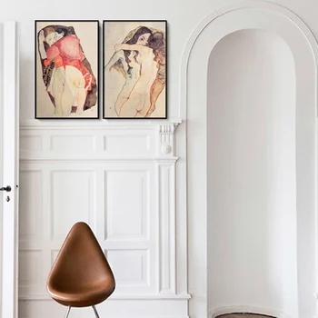 Egonas Schiele nupiešti plakatus spausdina drobės, paveikslai, sienos meno kambarį dekoro miegamasis, vonios kambarys estetinės Meno kūrinius