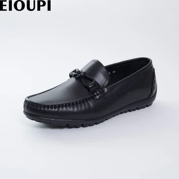EIOUPI naujo dizaino nekilnojamojo odos mokasīni, mens mados verslo atsitiktinis batų vyrams, kvėpuojantis batai e885