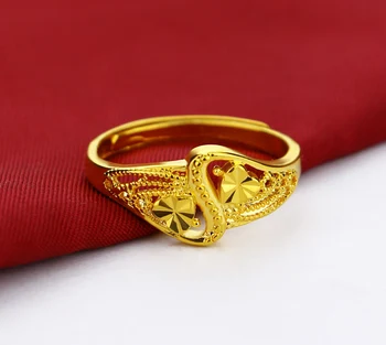 Elegantiška moteriška aukso žiedas modelis drožyba dizaino aukso žiedas mergina populiarus juvelyrikos nekeičia spalvos gimtadienio proga bijoux