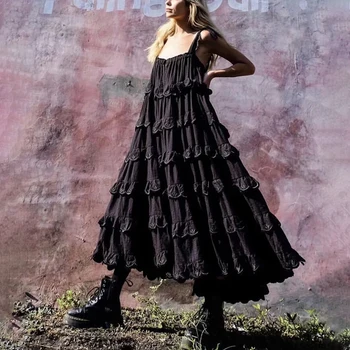 Elegantiškas moteris, raukiniai domino medvilnės suknelė 2020 metų vasaros mados ponios derliaus ilgos suknelės moteriška atostogų vestido merginos chic