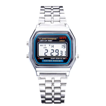 Elektroninių LED Skaitmeninio Verslo Žiūrėti Vyrų Moterų Laikrodžiai Retro Stiliaus Laikrodis, vyriški Relogio Daugiafunkcį Sporto Apyrankė Dovanų