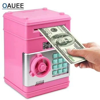 Elektroninių Slaptažodį Piggy Bank ATM taupyklė Pinigų Monetos Automatinė Indėlių Banknotų Pinigų Taupymo Mašina BANKOMATŲ Banko seifas