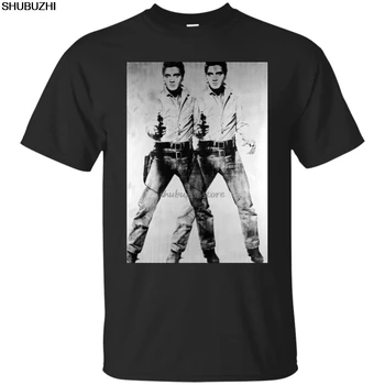 Elvis, Andy Warhol, Pop Art, Retro, 1960 metais, Gunslinger, G200 Ultra Medvilnės Harajuku Mados Viršūnes Klasikinis Unikalus t-Shirt sbz1278