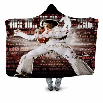Elvis Presley Gobtuvu Antklodė 3D full spausdinti Nešiojami Antklodė Suaugusiųjų vyrų, moterų Vilnos Antklodė