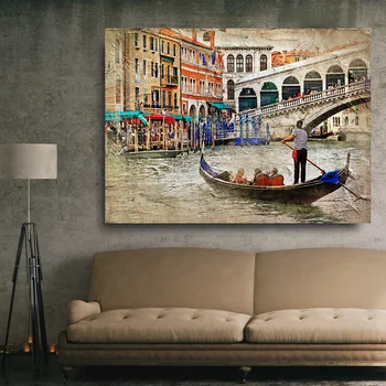 Embelish HD Purkšti Ant Drobės Naftos Paveikslų Kambarį Gražus Venecijos Kraštovaizdžio Sienos Plakatus Šiuolaikinio Namų Dekoro Kūriniai