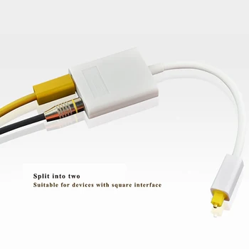 EMK SPDIF/Toslink Skaitmeninis Optinis Audio Toslink Splitter Cable SPDIF Optinis Adapteris, Splitter