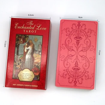 Enchanted Meilės Tarot 78 Korteles Denio Lover ' s Guide to Pažintys Poravimosi ir Dėl Kortų Žaidimas Dovanos Arcana Pradedantiesiems Taro Rinkinys