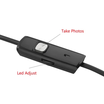 Endoskopą 1080P 1M 5M Gyvatė Wire 8mm Objektyvas Kamera atspari Vandeniui USB PC 