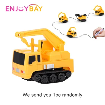 Enjoybay Inžinerijos Transporto Priemonių, Mini Magic Žaislas Sunkvežimis Magija Parkeris Indukcinis Automobilių, Sunkvežimių, Vykdykite Visus Tempti Juoda Linija Švietimo Žaislas