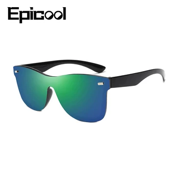 Epicool 2020New Mados Akiniai nuo saulės Moterims, Klasikinis Veidrodėliai Saulės akiniai Ponios Frameless Spalvingi Akiniai nuo saulės oculos