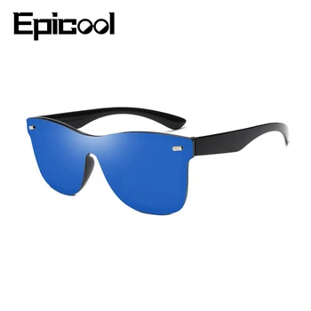 Epicool 2020New Mados Akiniai nuo saulės Moterims, Klasikinis Veidrodėliai Saulės akiniai Ponios Frameless Spalvingi Akiniai nuo saulės oculos