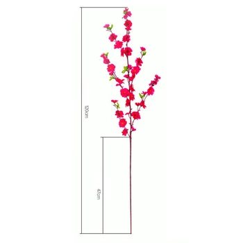 Erxiaobao 10 Vnt/Daug 120 cm, Rožinė Raudona Peach Blossom Cherry Blossom Dirbtinės Gėlės Netikrą Šilko Gėlių Namų Dekoro