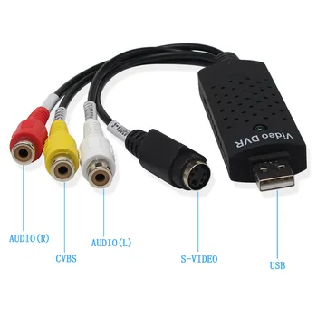 ESCAM Easycap USB 2.0 Video Capture TV, DVD, VHS DVR Adapterio plokštę su Audio