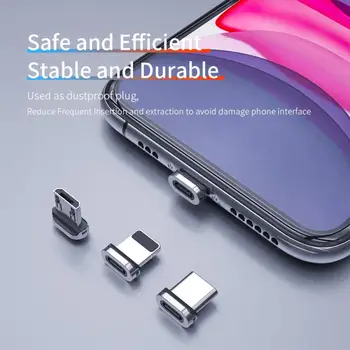 Essager Magnetinio Kabelio kištuko Tipas C Micro USB C 8 pin Kištukai Greito Įkrovimo Adapteris Telefono 