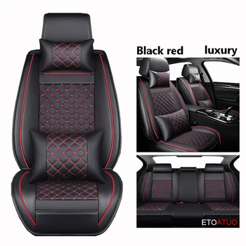 ETOATUO Universalus odinis Automobilių Sėdynės apima Jaguar visi modeliai XF XE XJ F-TEMPAS F-TYPE car accessories stiliaus auto Pagalvėlė automobilį