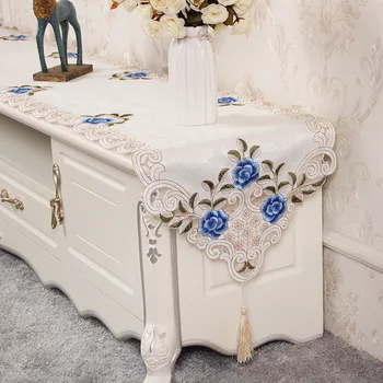 Europa, siuvinėtos stalo runner vėliavėlę Poliesteris tualetinis staliukas padengti gėlių TV spintelė staltiesė kavos batų kambarį