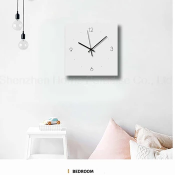 Europos Dekoratyvinės Medinės Sienos Laikrodį, Tylus, Modernus Dizainas Kambarį Laikrodis Arabų Numeriai Aikštėje Medžio Kabo Laikrodis Namų Dekoro
