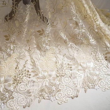 Europos ir Amerikos mados siuvinėjimo nėrinių audinys, aukštos klasės vestuvių suknelė audinio sijonas mados drabužių apdaila 