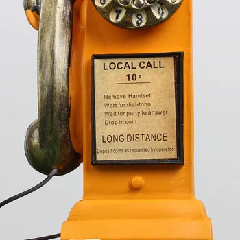 Europos Retro Telefono Piggy Bank Namų Dekoro Figūrėlės Nostalgija Telefono Modelis Darbalaukio Dervos Amatų Papuošalai Vaikų Dovanų Kolekcija