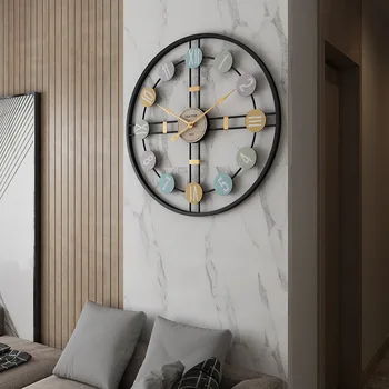Europos romėnišką Sieninis Laikrodis Didelių Prabangių Sieniniai Laikrodžiai Modernus Dizainas, 3D Retro Šiaurės šalių Sienos Žiūrėti Baras, Kavinė Kambarį Dekoro