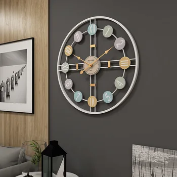 Europos romėnišką Sieninis Laikrodis Didelių Prabangių Sieniniai Laikrodžiai Modernus Dizainas, 3D Retro Šiaurės šalių Sienos Žiūrėti Baras, Kavinė Kambarį Dekoro