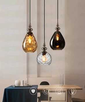 Europos Šiuolaikinės Kūrybos stiklo pakabukas šviesos diodų (LED) E27 su 3colors, miegamojo/restoranas/gyvenamasis kambarys/virtuvė/kavinė/hotel/biuro