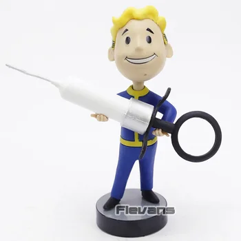 Fallout 4 Vault Boy Q Versija PVC Pav Bobble Head Dll Kolekcines, Modelį, Žaislai