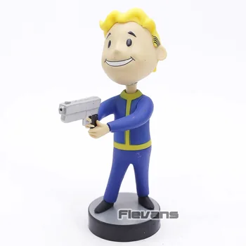 Fallout 4 Vault Boy Q Versija PVC Pav Bobble Head Dll Kolekcines, Modelį, Žaislai