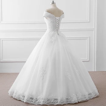 Fansmile Chalatas de Mariee Vestido De Noiva Vestuvių Suknelė 2020 M. Princesė Reljefiniai Vestuvių Suknelės FMV-114T