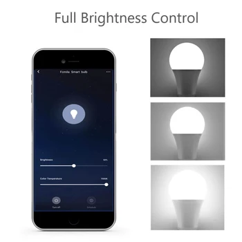 Fcmila Led Lempos, Smart Wifi Lemputė Tamsos Lemputė 15W Šalta&Šiltas Smart Lemputės, Valdymas Balsu Dirbti Su Alexa, Google 