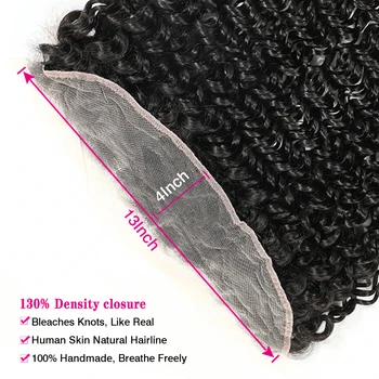 FDX 13x4 Nėriniai Priekinio Uždarymo 8-20 colių Brazilijos Vandens Banga Remy Human Hair Uždarymo ausies iki Ausies Nėrinių Priekinės Nemokamas Dalis