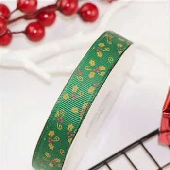 Feiluan saugoti naują korėjos interneto Kalėdų raudona /žalia gija palieka dovanų pakavimo juostele prekių dress up juostelės 22m 1,5 cm pločio