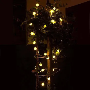 Feimefeiyou 4/6M 20/30 LED Saulės Burbulas String Šviesos Lemputės Dekoratyvinis Apšvietimas Kalėdų Eglutė Namų Vestuves Apdaila