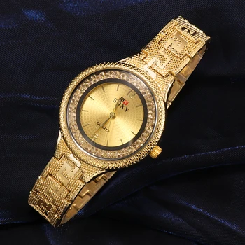 Feminino Relogio Apyrankę Moterų Laikrodis Ponios Mujer Žiūrėti Kvarco Naują Crystal Prabangos Žiūrėti Reloj 