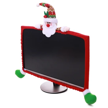 FENGRISE Santa Claus Stalinio Kompiuterio Ekrane Nustatyti Linksmų Kalėdų Dekoracija Namuose EIK Sniego, Kalėdų Dovanos Navidad Naujųjų Metų