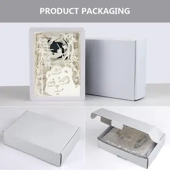 Festivalio Renginys Popieriaus Drožyba Amatų Papuošalai Papercut Šviesos Dėžės Iškirpti 3D Shadow Box Popieriaus Drožyba Lempos Valentino Dienos Dovanos