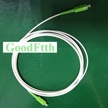 Fiber Patch Cord, Megztinis, Baltas Kabelis SC/APC-SC/APC SM Simplex GoodFtth 1-15m
