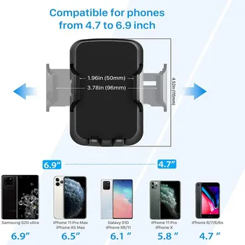 Fimilef priekinio Stiklo, prietaisų Skydelio 360 Degre Sukimosi Lankstus Long Arm Telefonas Mount Laikiklis IPhone 12 Xiaomi 