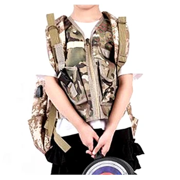 FIRECLUB Vaikai daug Kišenių Taktinis karo Striukė Vaikas Kvėpuojantis Kamufliažas Vest Lauko Nuotykius Medžioklės Žaidimas Liemenė