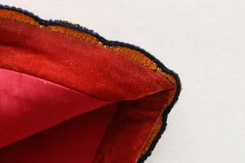 Flabbit moterų nacionalinės stiliaus blizgučiai siuvinėjimas rankovių striukė atsitiktinis panele, o kaklo velvet red coat streetwear prarasti viršūnes CT013