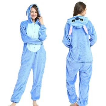 Flanelė Pyjama Homewear Suaugusiųjų Sleepwear Panda Pižama Kigurumi Hoodie Vienaragis Cosplay Gyvūnų Kigurumi Vyrų, Moterų Pižama
