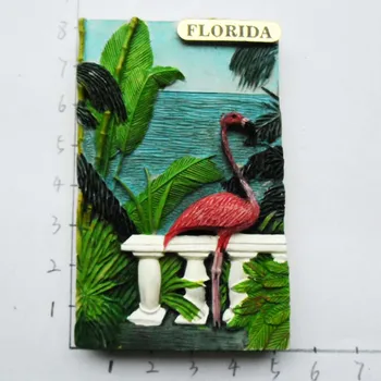 Floridoje kelionės su magnetinių stereo Flamingo Šaldytuvas Magnetai