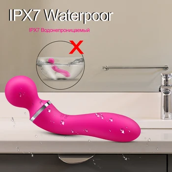 FLXUR Galingas AV Vibratorius USB Įkrauti Magic Wand Dildo Makšties Klitorio Stimuliatorius G Spot Moterų Masturbator Sekso Žaislai Moterims