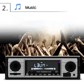 FM LCD Ekranas MP3 Retro 