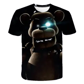 Fnaf t-shirt Animacinių filmų T Shirt girls boys Siaubo Marškinėlius 3D Atspausdintas Mados Drabužių Streetwear Derliaus Harajuku vaikams baby