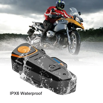 Fodsports BT-S2 Pro Domofonas Motociklo Šalmas laisvų Rankų įranga atspari Vandeniui Belaidžio 