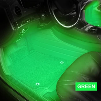 FORAUTO Nuotolinio ir (arba) Balso Kontrolės LED Automobilių Koja Šviesos Auto Apdailos, Aplinkos Lempos Atmosfera Lempos 24/36/48 LED Automobilių Reikmenys