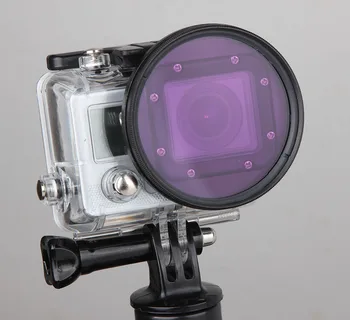 Fotoaparato Objektyvo Filtro Adapteris Žiedas Go Pro Hero 3 SJ4000 Mini Kamera Priedai naujo įdiegti Filtras 58mm Polar Poliarizuota