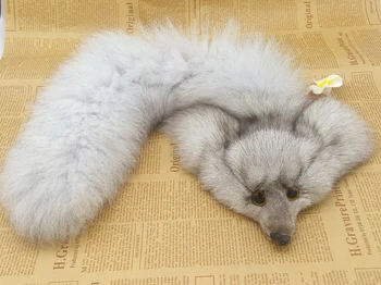 Fox galvos papuošalus fox modeliavimo nekilnojamojo lapės kailio 